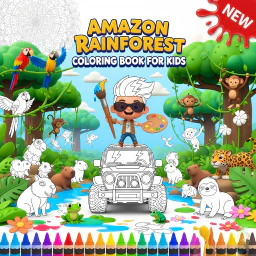 Amazon Rainforest Coloring Book for Kids