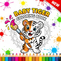 Baby Tiger Coloring Book