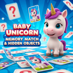 Baby Unicorn Memory Match & Hidden Objects