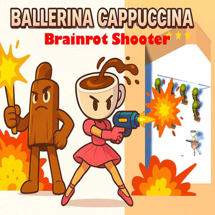 Ballerina Cappuccina Brainrot Shooter
