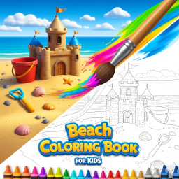 Beach Coloring Book for Kids