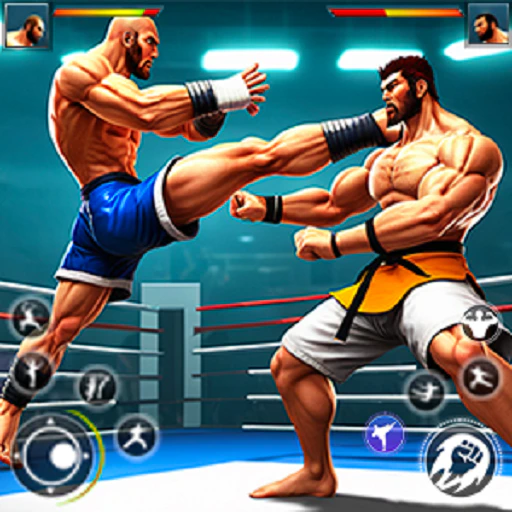 Bodybuilder Karate Fighting