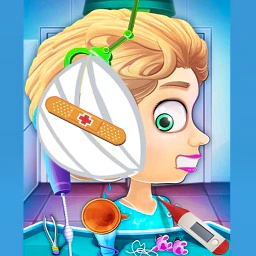 Children’s Doctor Treating Ears