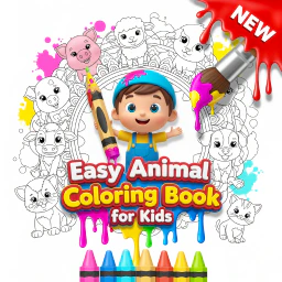 Easy Animal Coloring Book for Kids