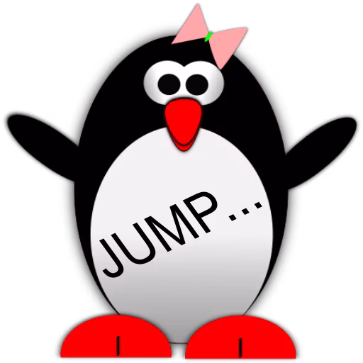 Esther the Penguin. Jump!