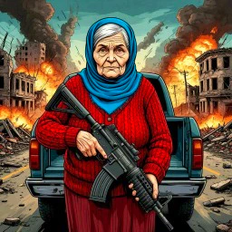 Grandma with Machine-Gun Apocalypsis