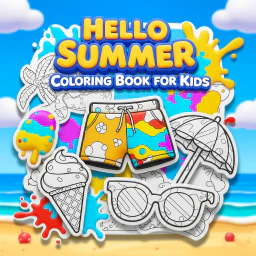 Hello Summer Coloring Book for Kids