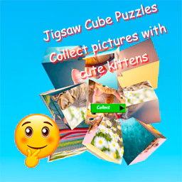 Jigsaw Cube Puzzles Collect Pictures with Cute Kittens