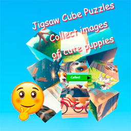 Jigsaw Cube Puzzles Collect Pictures with Cute Puppies