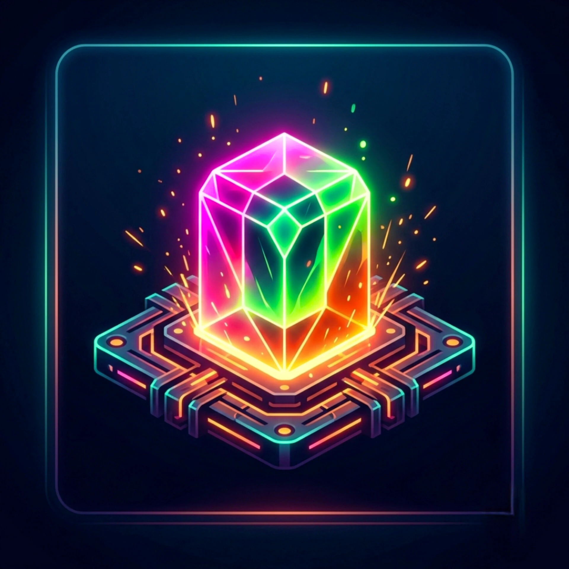 Neon Crystal Forge