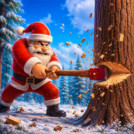 Santa Wood Cutter 2