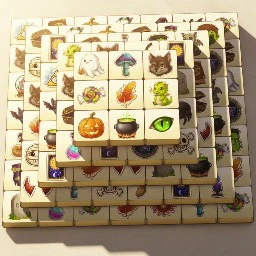 The Three Tiles in the Halloween World
