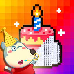 Wolfoo Birthday Pixel Art