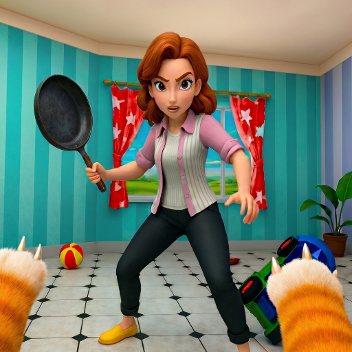 Bad Cat Prankster Moms Return