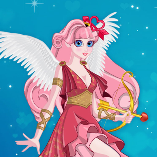 Cute Cupid is preparing for Valentine’s Day