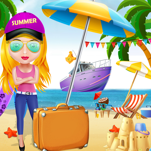 Girl Summer Vacation Beach Dress up
